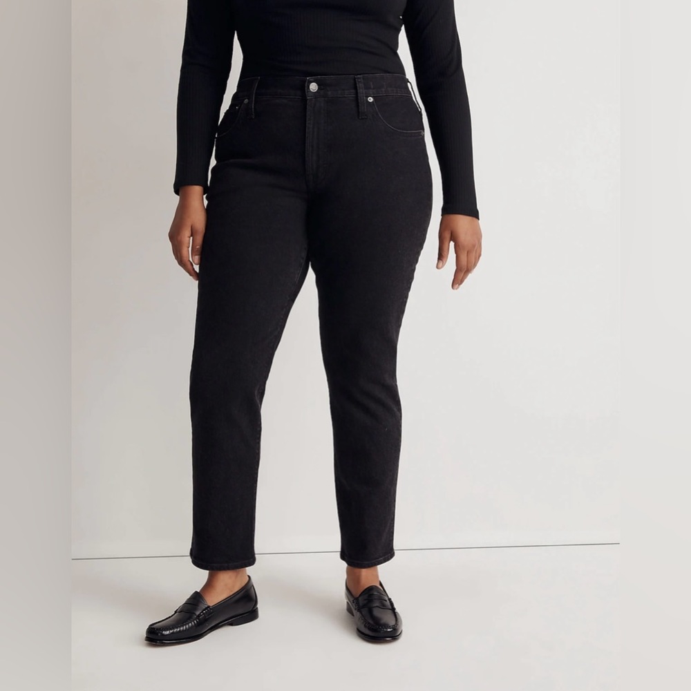 NWT Madewell The Mid-Rise Perfect Vintage Jeans, Black, Size 33